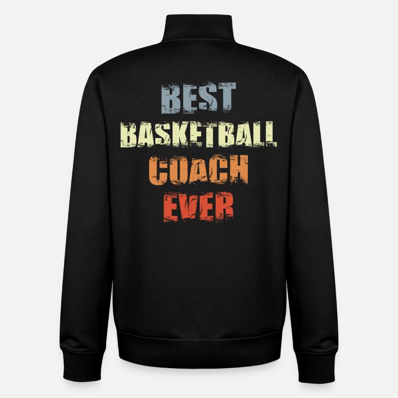 Motivation des entraîneurs de basketball - Sweat zippé unisexe en coton bio Stanley/Stella - noir