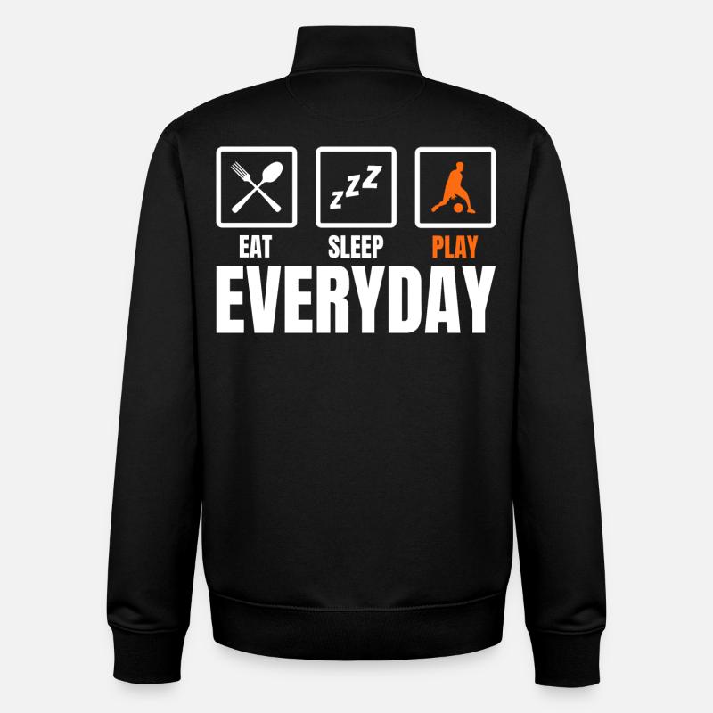 Basketball player routine - Unisex Organic Zip Sweatshirt by Stanley/Stella - black