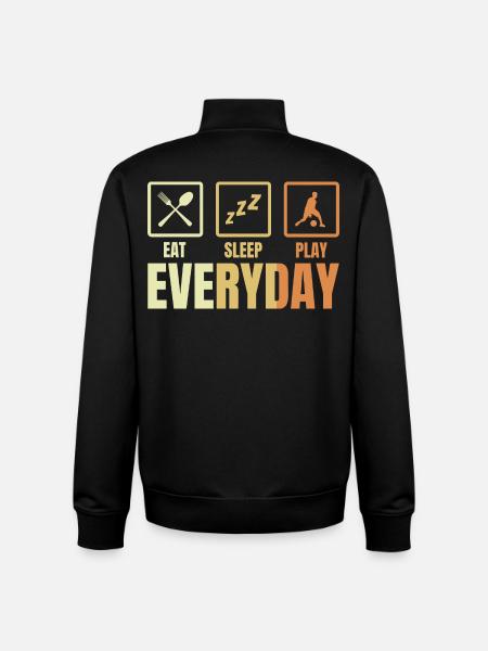 Basketballer Täglicher Zeitplan - Unisex Organic Zip Sweatshirt von Stanley/Stella - Schwarz