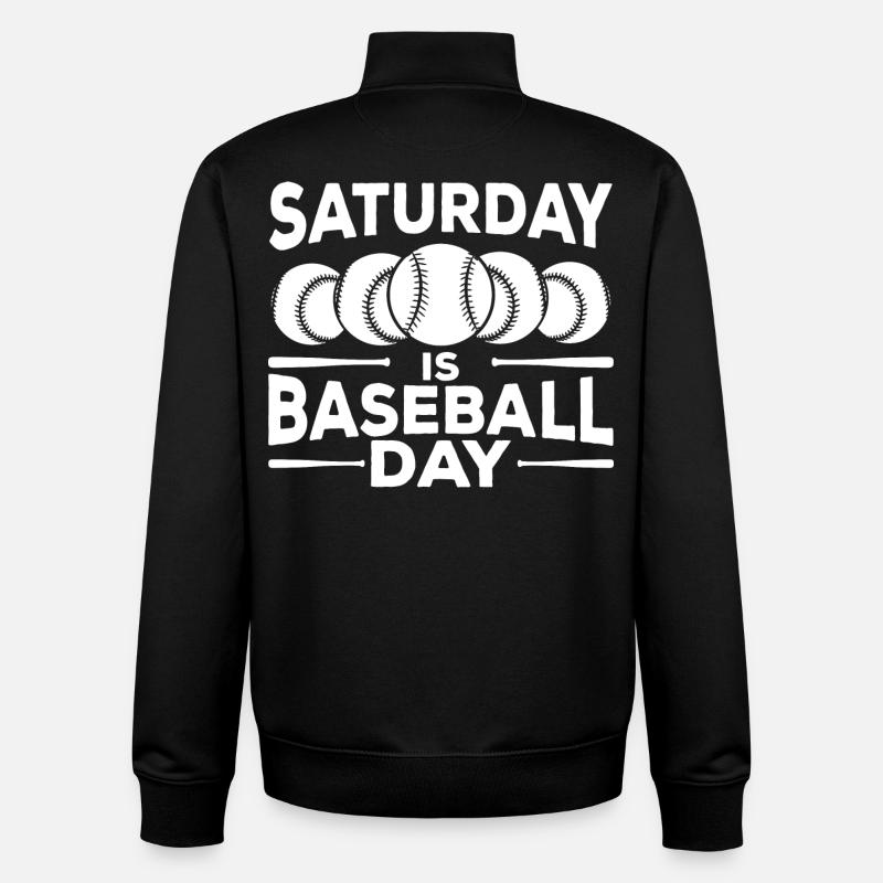 Baseball Zitat - Unisex Organic Zip Sweatshirt von Stanley/Stella - Schwarz