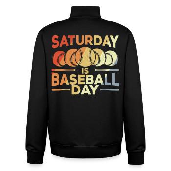 Lustiger Baseballer Spruch - Unisex Organic Zip Sweatshirt von Stanley/Stella - Schwarz - Hinten - AI Model Male 185 light (185cm)