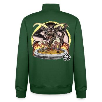 Cook, cook, chef, soup pot, hell - Unisex Organic Zip Sweatshirt by Stanley/Stella - bottle green - Back - AI Model Male 185 dark (185cm)