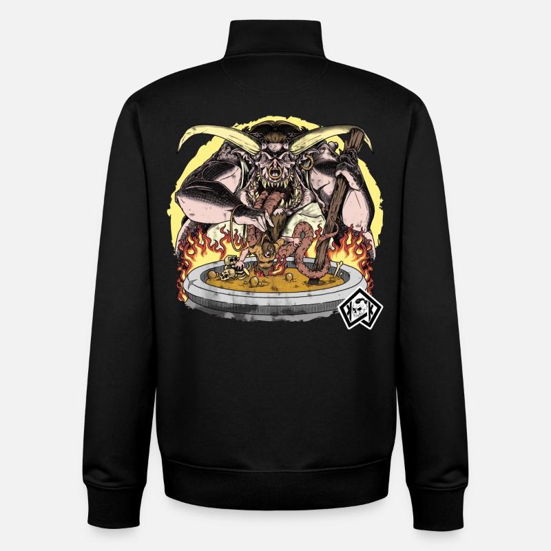 Cuisinier, cuisinier, chef, pot à soupe, l’enfer - Sweat zippé unisexe en coton bio Stanley/Stella - noir