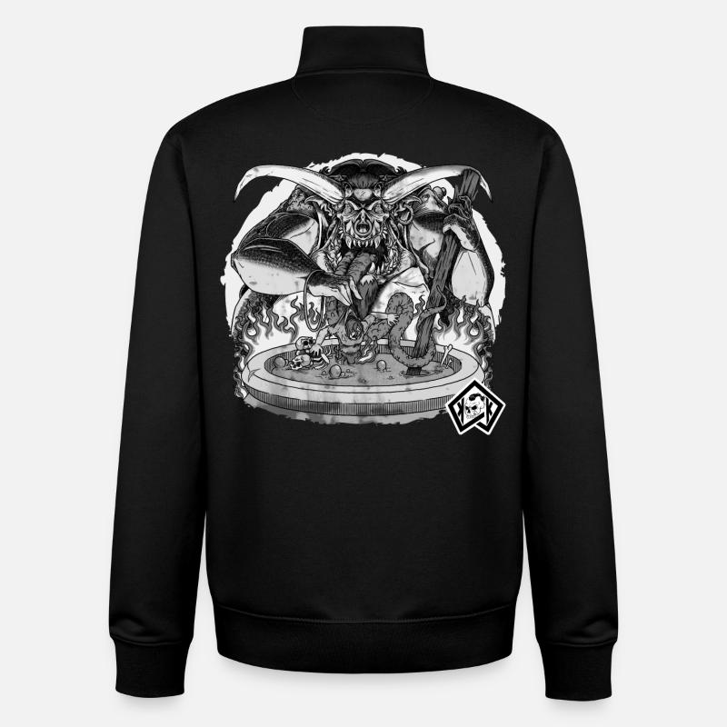 Cuisinier, cuisinier, chef de l’enfer - Sweat zippé unisexe en coton bio Stanley/Stella - noir