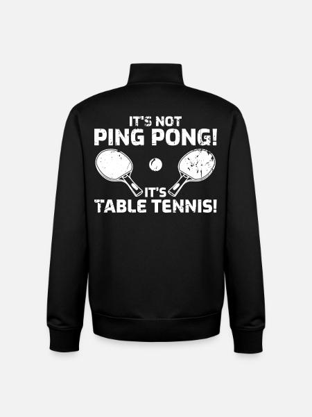 Table tennis joke - Unisex Organic Zip Sweatshirt by Stanley/Stella - black