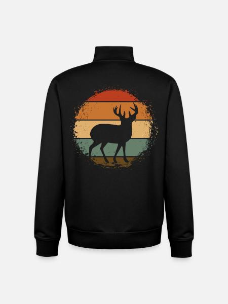 Hirsch - Unisex Organic Zip Sweatshirt von Stanley/Stella - Schwarz