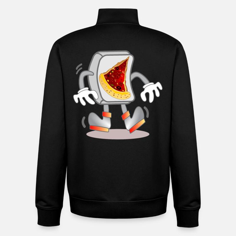 Computer - PIZZA ORDER - Unisex Organic Zip Sweatshirt by Stanley/Stella - black