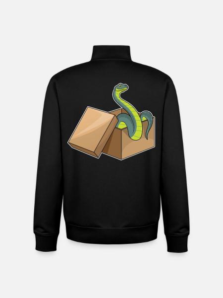 Snake Cardboard - Unisex Organic Zip Sweatshirt by Stanley/Stella - black