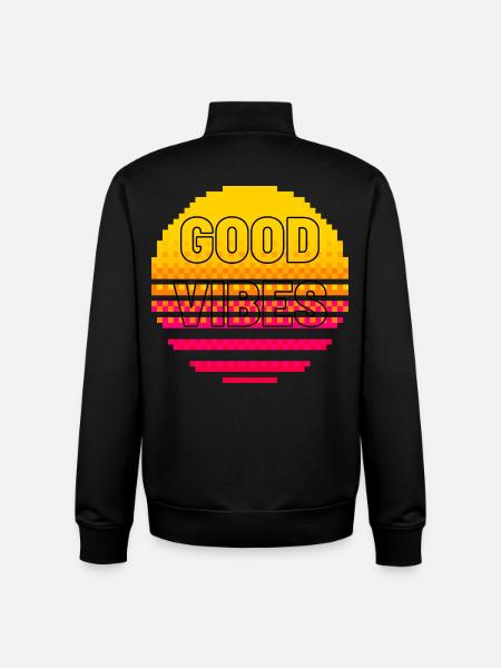 Positive attitude - Sweat zippé unisexe en coton bio Stanley/Stella - noir