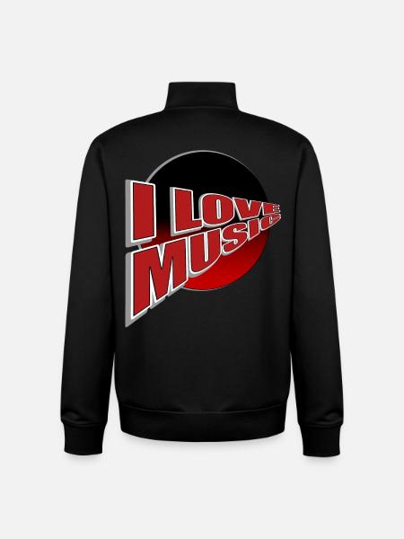 I love music - do you? - Unisex Organic Zip Sweatshirt by Stanley/Stella - black