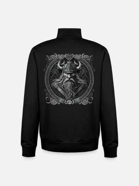 Viking#01 - Unisex Organic Zip Sweatshirt by Stanley/Stella - black