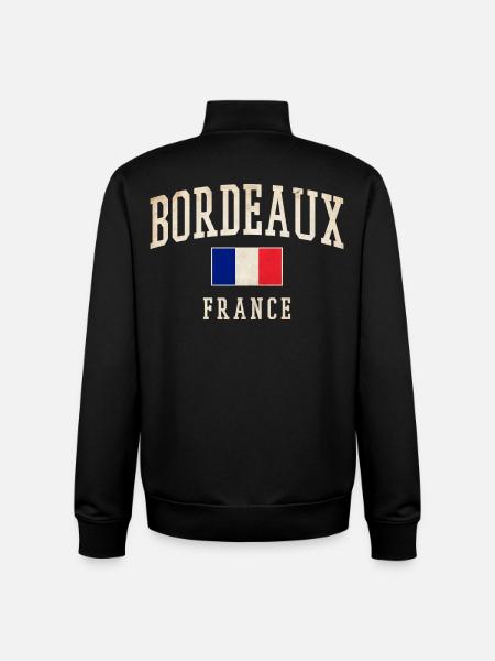 Bordeaux France - Unisex Organic Zip Sweatshirt by Stanley/Stella - black