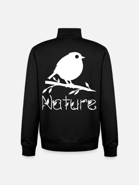 Nature is waking up (white) - Unisex Organic Zip Sweatshirt by Stanley/Stella - black