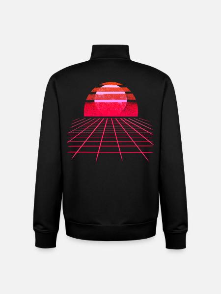 Sunset Vaporwave Retro Wave - Unisex Organic Zip Sweatshirt von Stanley/Stella - Schwarz