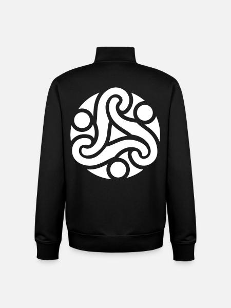 Celtic symbol of protection (white) - Unisex Organic Zip Sweatshirt by Stanley/Stella - black