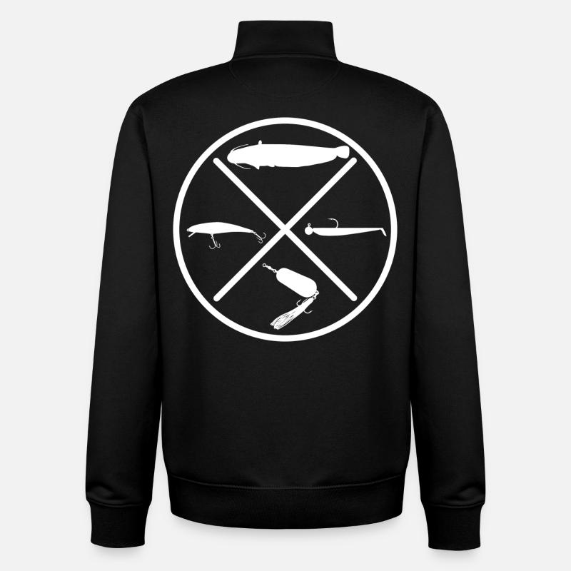 Silure - Sweat zippé unisexe en coton bio Stanley/Stella - noir