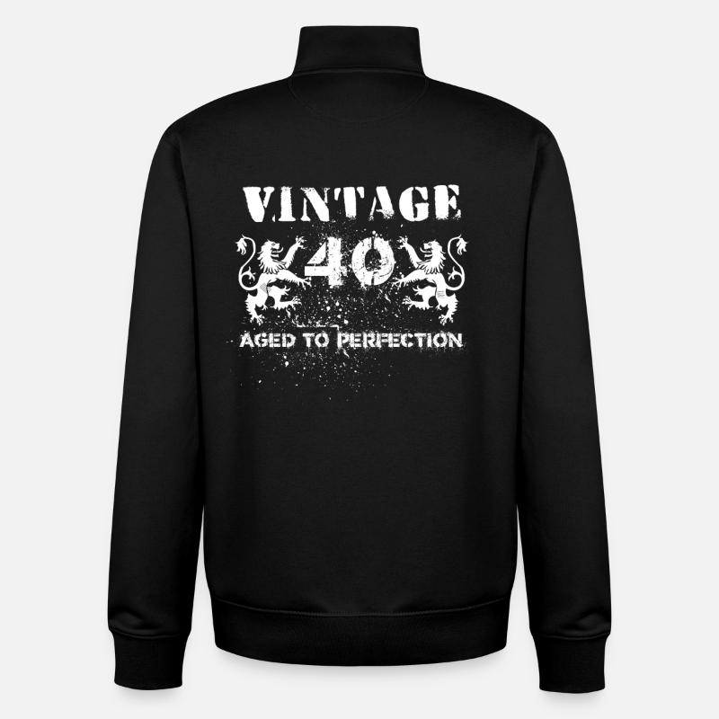 40e anniversaire - Sweat zippé unisexe en coton bio Stanley/Stella - noir