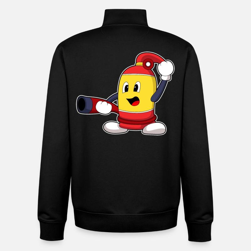 Firefighter Fire Hose Fire Brigade - Unisex Organic Zip Sweatshirt by Stanley/Stella - black