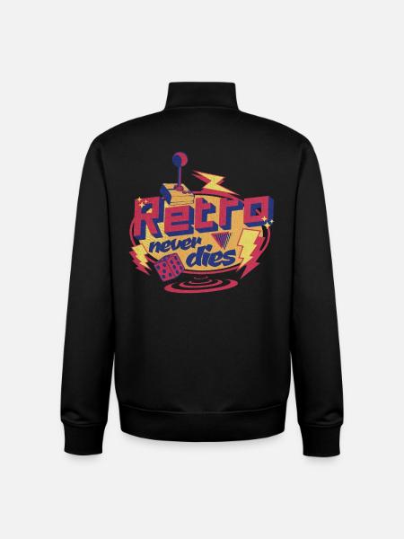 Retro Never Dies - Unisex Organic Zip Sweatshirt by Stanley/Stella - black