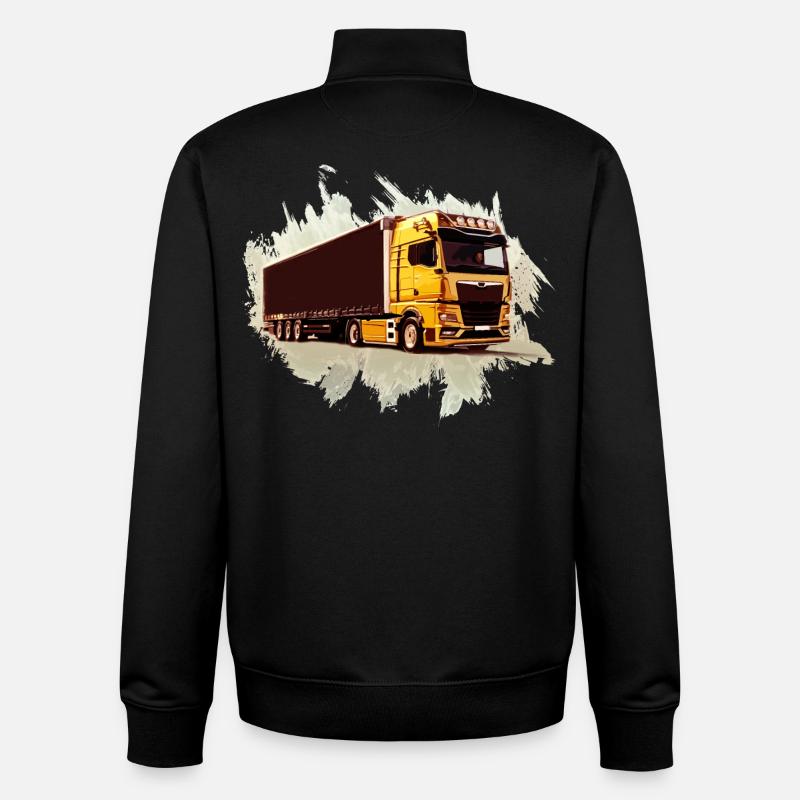 CAMION - Sweat zippé unisexe en coton bio Stanley/Stella - noir