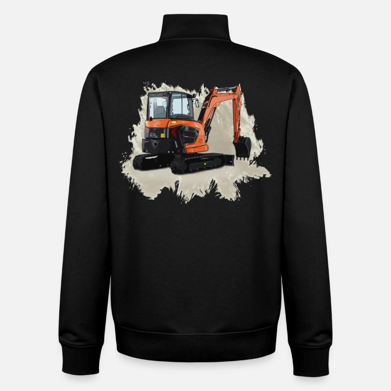 -pelles - Sweat zippé unisexe en coton bio Stanley/Stella - noir