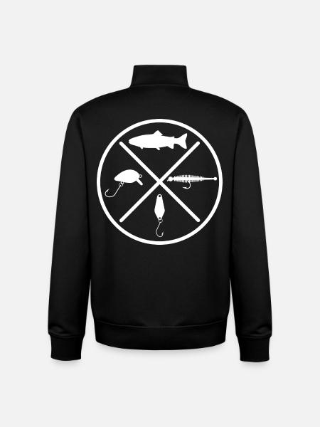 Señuelos de trucha - Sudadera unisex con cremallera de algodón orgánico de Stanley/Stella - negro
