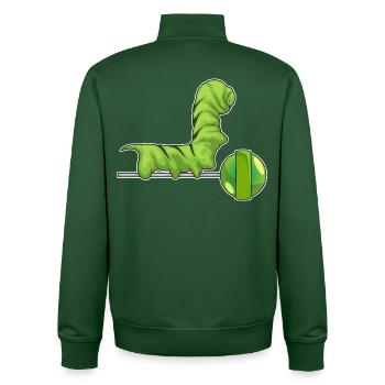 Raupe Lutscher - Unisex Organic Zip Sweatshirt von Stanley/Stella - Flaschengrün - Hinten - AI Model Male 185 dark (185cm)