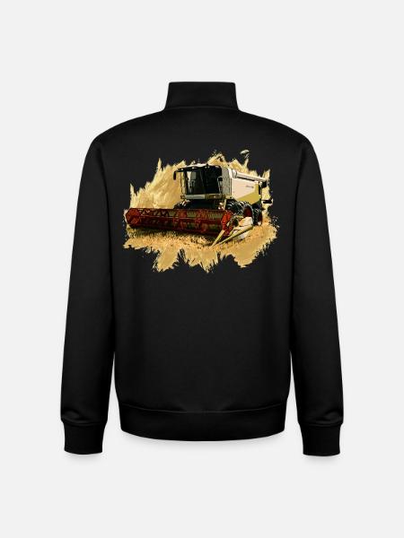 Moissonneuse-batteuse Lexion 550 - Sweat zippé unisexe en coton bio Stanley/Stella - noir