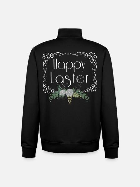 Joyeuses Pâques - Sweat zippé unisexe en coton bio Stanley/Stella - noir