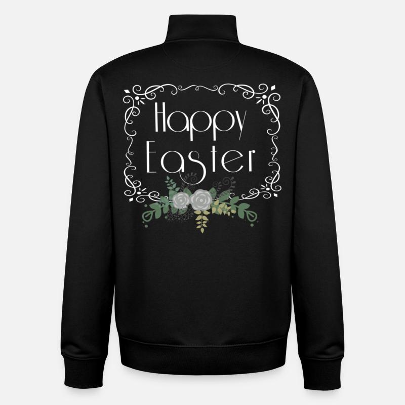 Happy Easter - Unisex Organic Zip Sweatshirt von Stanley/Stella - Schwarz