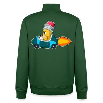 Voiture crayon - Sweat zippé unisexe en coton bio Stanley/Stella - vert bouteille - Dos - AI Model Male 185 dark (185cm)
