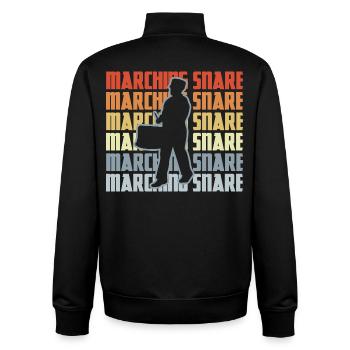 Vintage marching drum - Unisex Organic Zip Sweatshirt by Stanley/Stella - black - Back - AI Model Male 185 light (185cm)