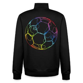 Fußball - Unisex Organic Zip Sweatshirt von Stanley/Stella - Schwarz - Hinten - AI Model Male 185 light (185cm)