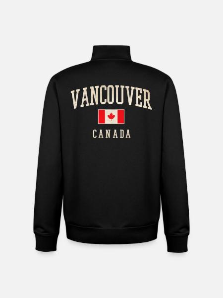 Vancouver Kanada Flag Shirt - Unisex Organic Zip Sweatshirt von Stanley/Stella - Schwarz