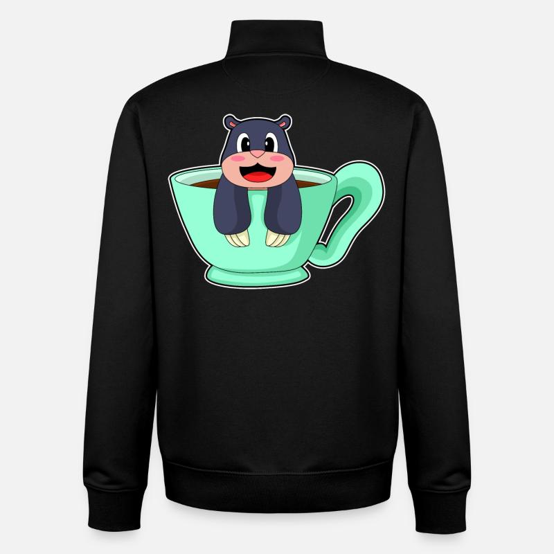 Maulwurf Kaffee - Unisex Organic Zip Sweatshirt von Stanley/Stella - Schwarz
