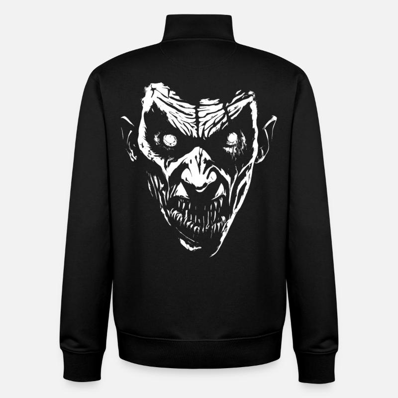 Vampire - Sweat zippé unisexe en coton bio Stanley/Stella - noir