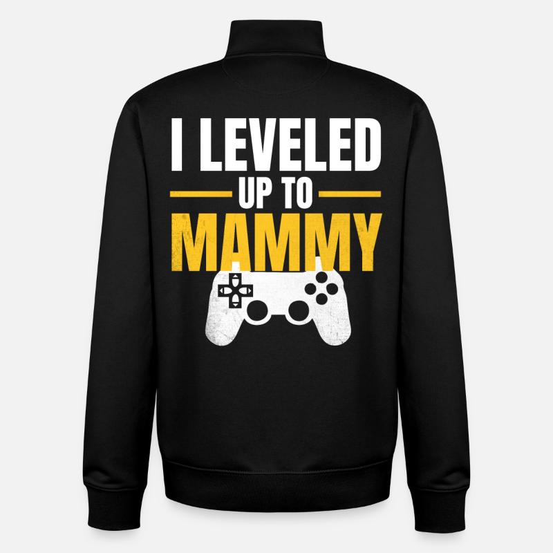 Level Up Mama Gamer - Unisex Organic Zip Sweatshirt by Stanley/Stella - black