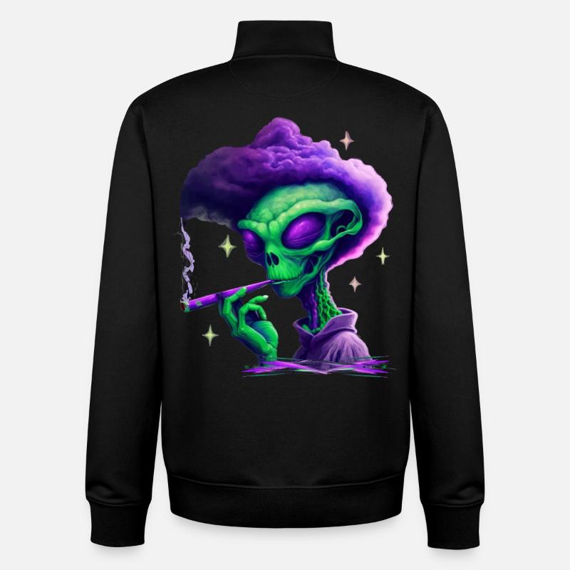 Kiffender Alien - Unisex Organic Zip Sweatshirt von Stanley/Stella - Schwarz