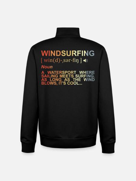 Windsurfing Meaning - Unisex Organic Zip Sweatshirt by Stanley/Stella - black