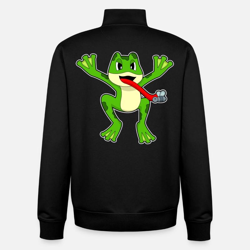 Frog fly - Unisex Organic Zip Sweatshirt by Stanley/Stella - black