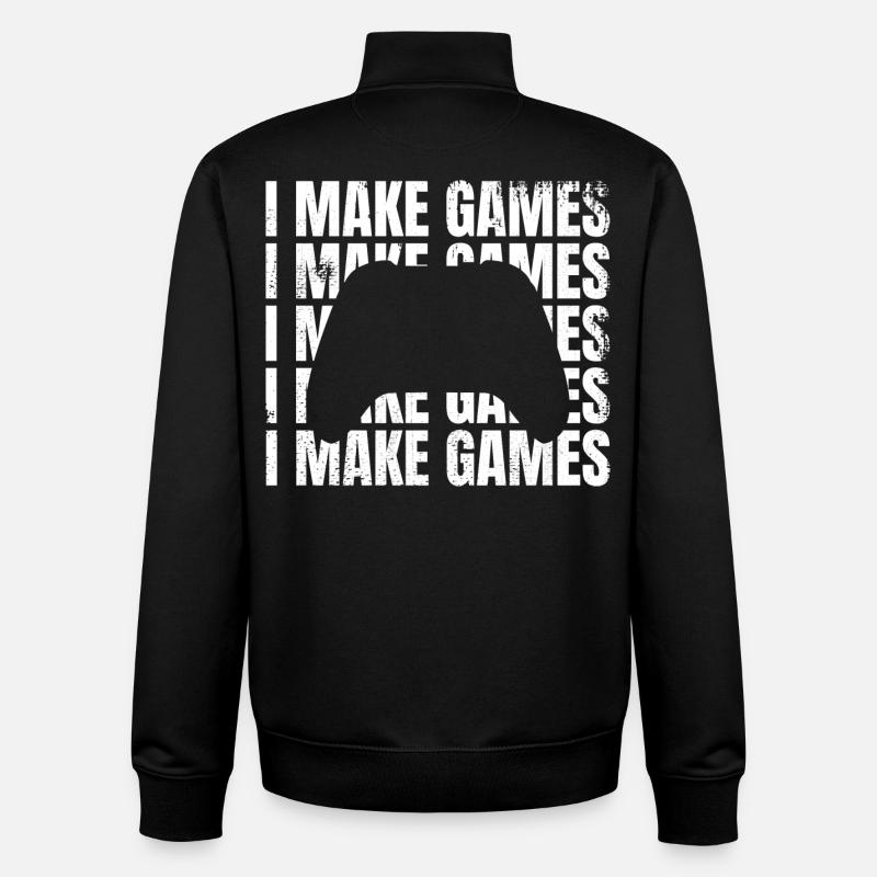 Je développe des jeux - Sweat zippé unisexe en coton bio Stanley/Stella - noir