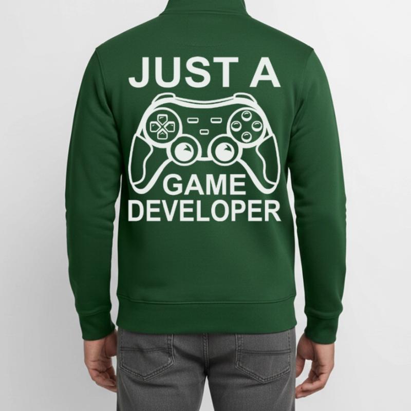 Funny game developer Unisex Organic Zip Sweatshirt by Stanley/Stella