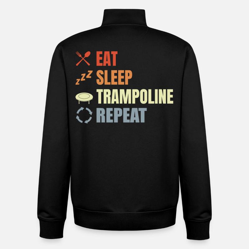 Trampoline Jumping Routine - Unisex Organic Zip Sweatshirt by Stanley/Stella - black