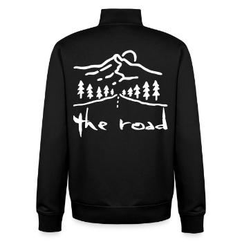 The White Road - Unisex Organic Zip Sweatshirt by Stanley/Stella - black - Back - AI Model Male 185 light (185cm)