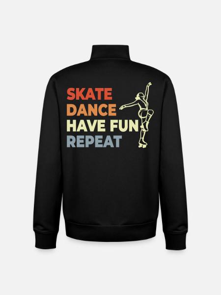 Roller Skate Lovers - Unisex Organic Zip Sweatshirt by Stanley/Stella - black