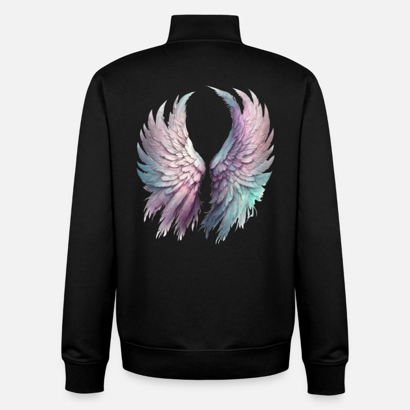 Ätherische Pastellflügel - Unisex Organic Zip Sweatshirt von Stanley/Stella - Schwarz