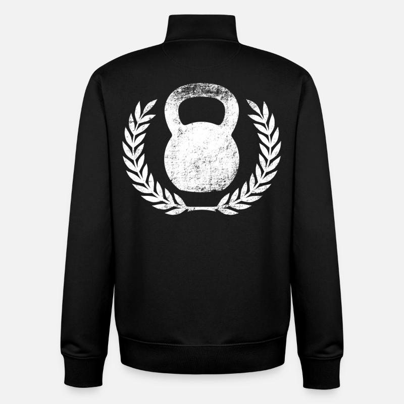 Kettlebell - Unisex Organic Zip Sweatshirt by Stanley/Stella - black