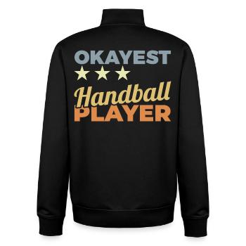 Bester Handballspieler - Unisex Organic Zip Sweatshirt von Stanley/Stella - Schwarz - Hinten - AI Model Male 185 light (185cm)