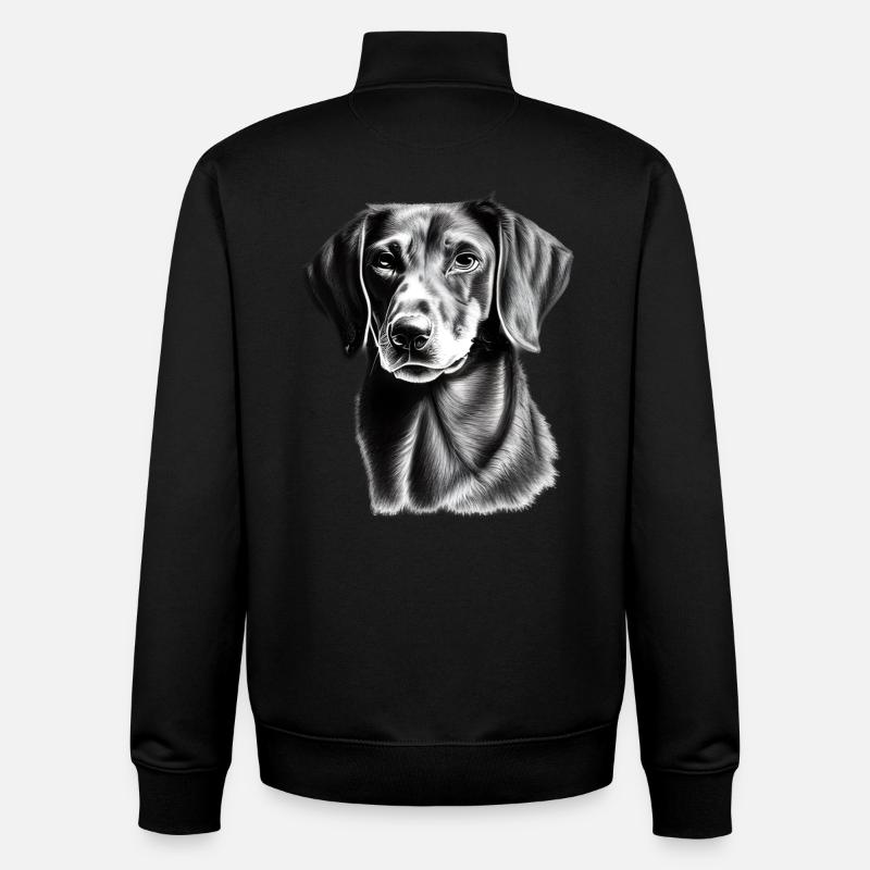 Süßer Dackel - Unisex Organic Zip Sweatshirt von Stanley/Stella - Schwarz