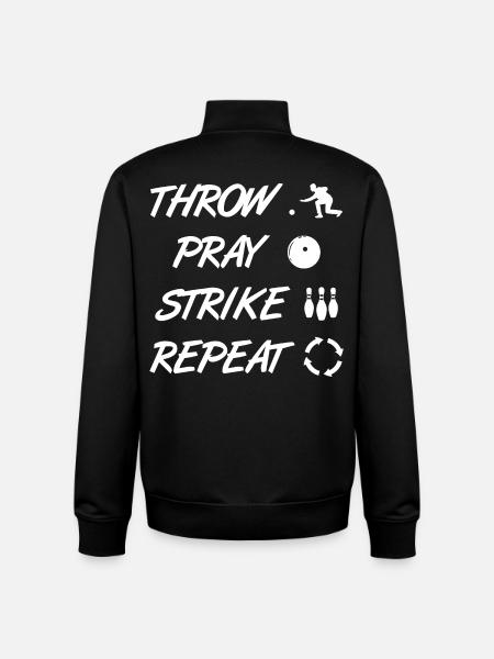 Funny bowler - Unisex Organic Zip Sweatshirt by Stanley/Stella - black